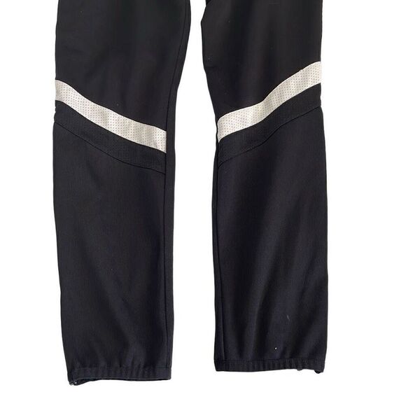 Adidas Black White Stripe Climalite Soccer Pants/Joggers Ankle Side Zip - Small - Picture 7 of 10